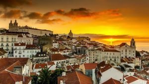 Vista de Lisboa al atardecer