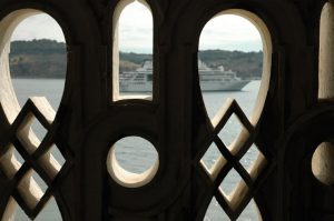 Vista desde la Torre de Belém en Lisboa