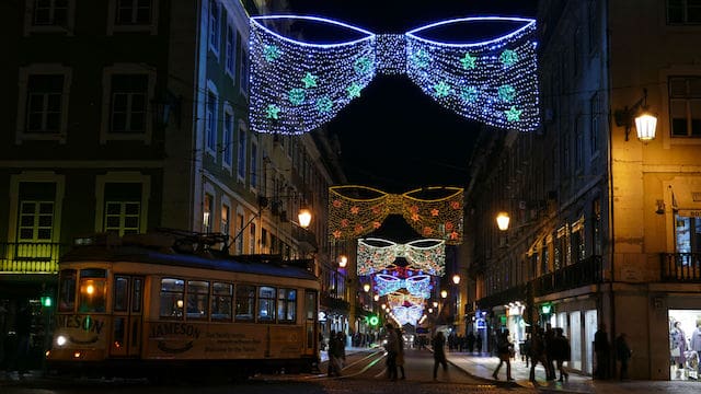 Luces de Navidad en Lisboa