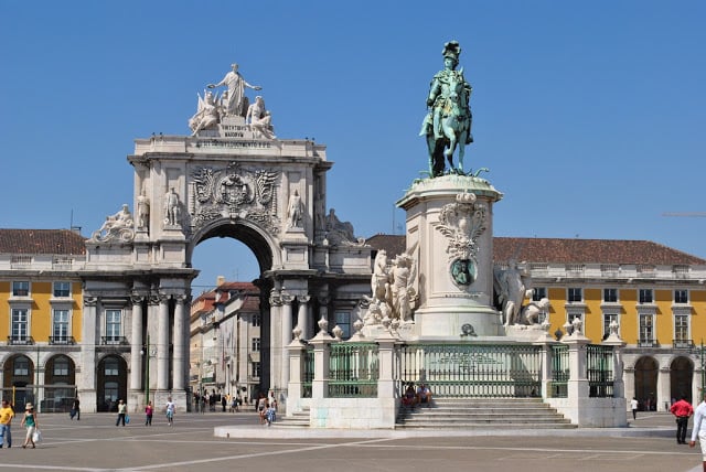 Praça do Comércio (Plaza del comercio) en Lisboa