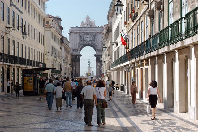 Rua Augusta en Lisboa