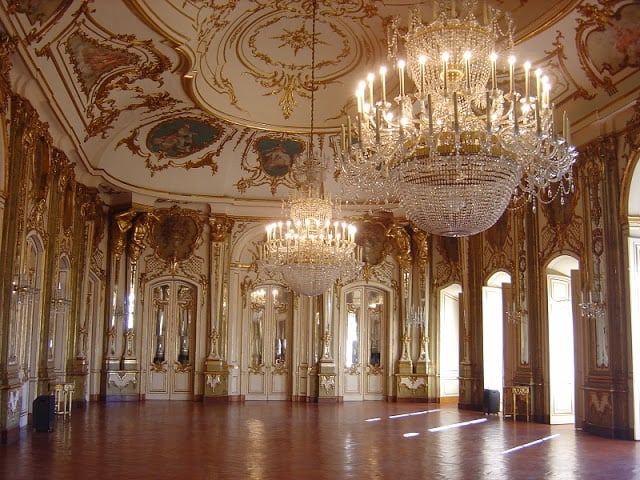 Interior del Palacio de Queluz en Sintra