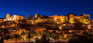 Castillo de Silves en Algarve - noche