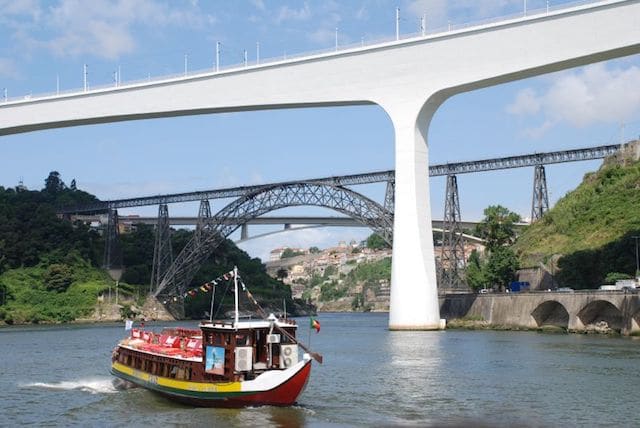 Vista das pontes no Rio Douro