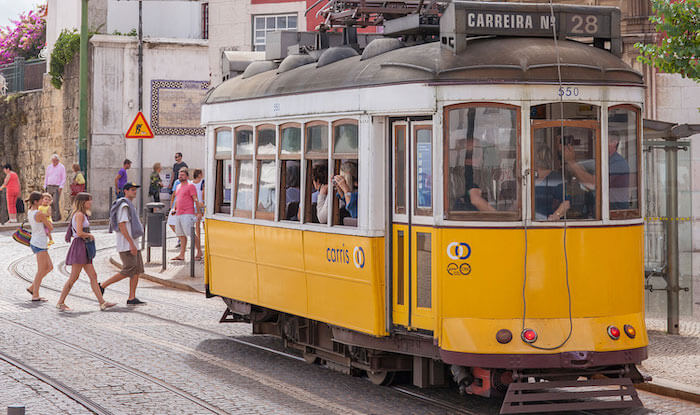 Tranvía 28 en Lisboa